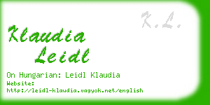 klaudia leidl business card